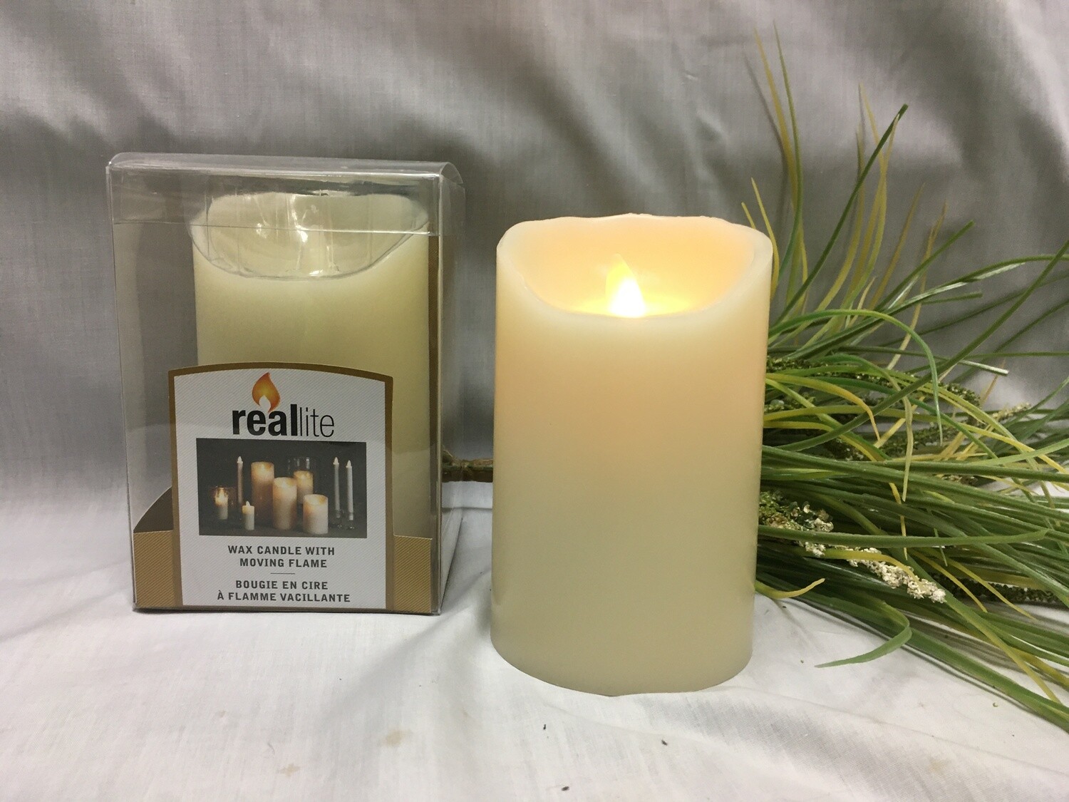 Ivory Reallite Flameless Pillar Candle with Timer 3x5 inches