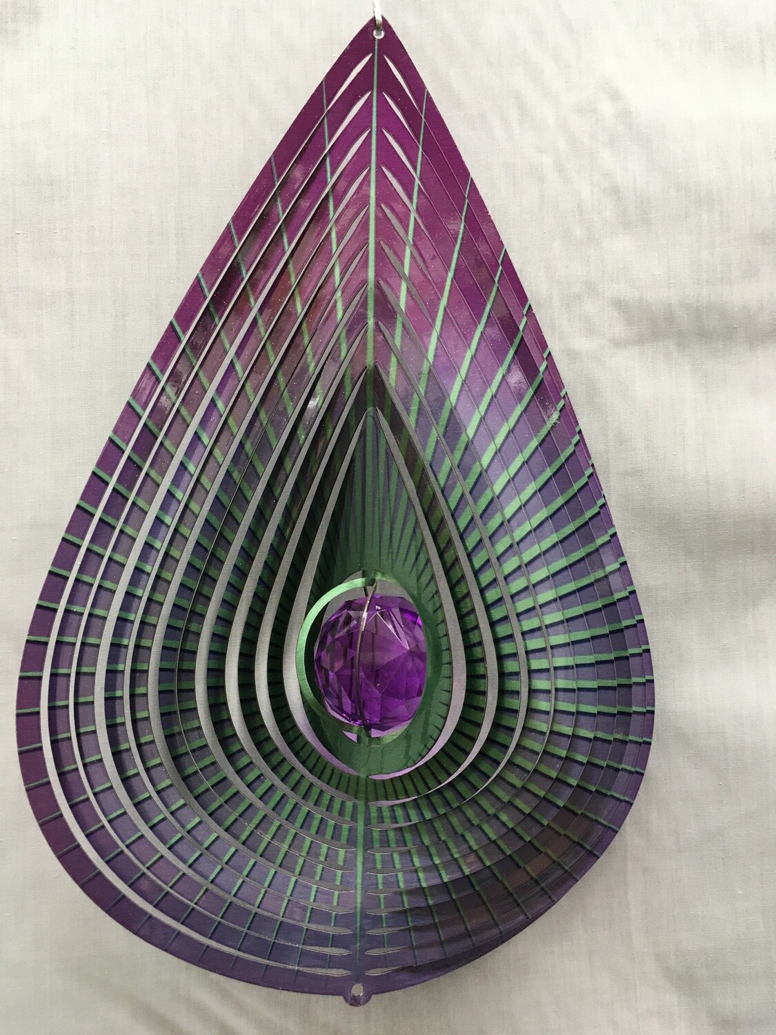 Teardrop Purple Large Wind Spinner