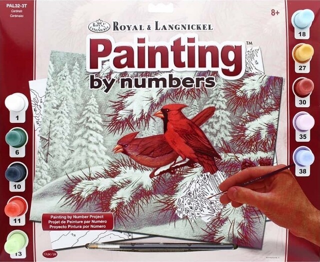 Paint By Number Large Size Cardinals Ages 8 and up 11.25" x 15.375"