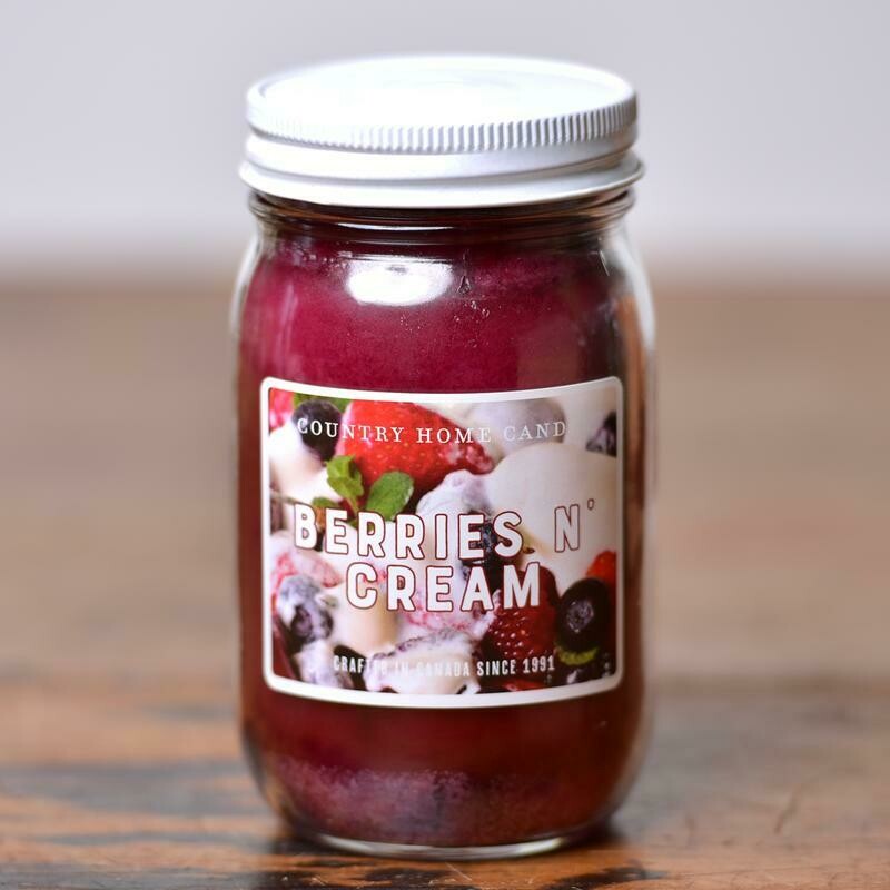Berries and Cream Small Jar Country Home Candle