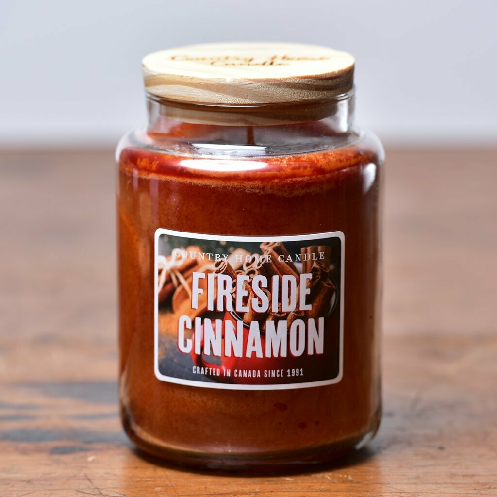 Fireside Cinnamon Large Jar Country Home Candle