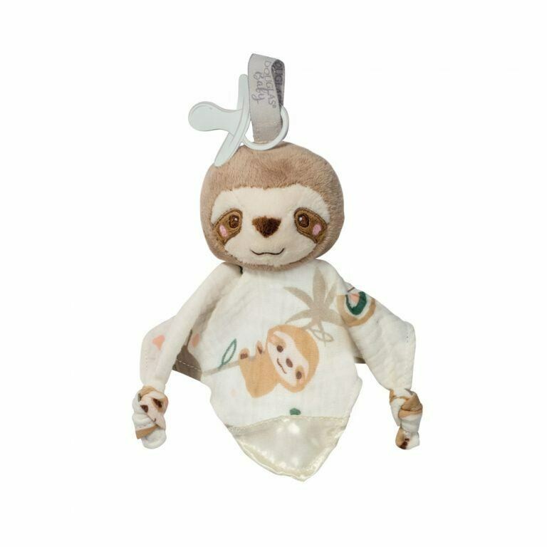 Stanley Sloth Paci Lovey, Pacifier Holder Blanket Douglas Baby
