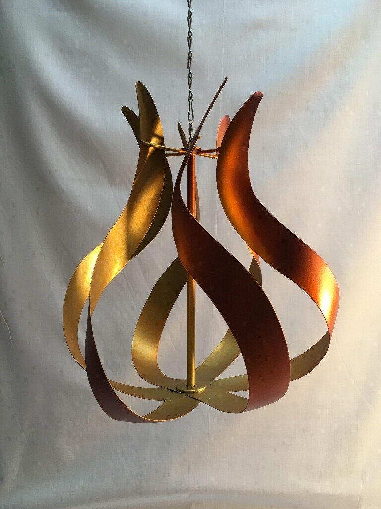 Wind Spinner Copper Flame Hanging 12 x 11inches