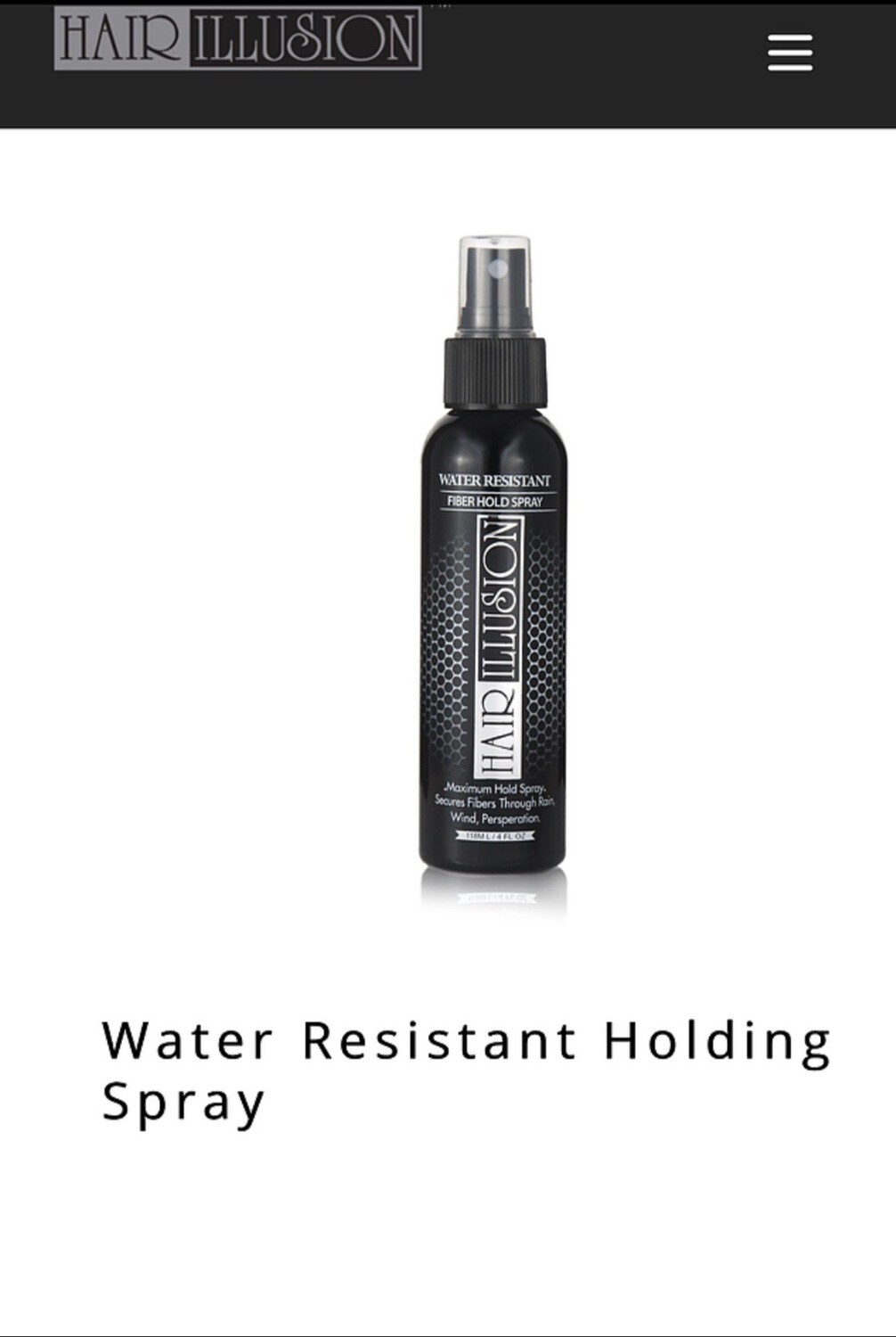 Hair Illusion Water Resistant Fiber Hold Spray