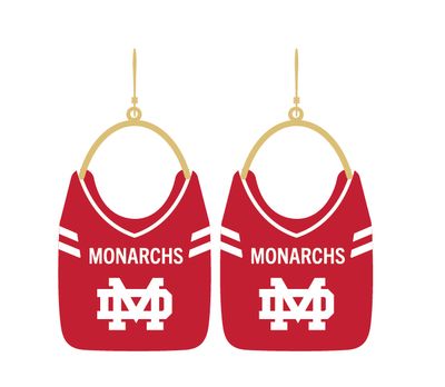 Nickel &amp; Suede Football Earring