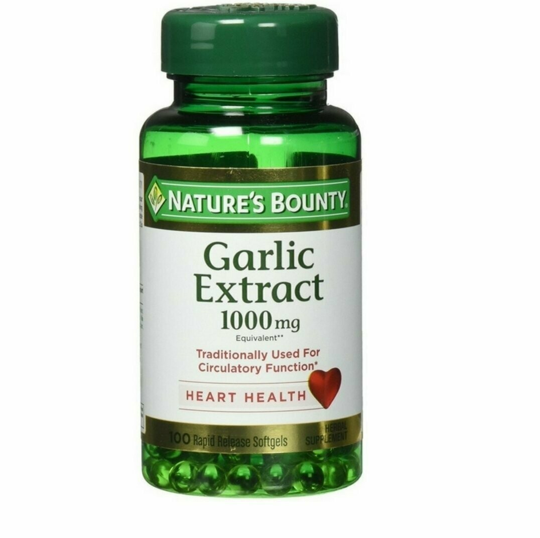 Garlic Extract 1000mg 100 Rapid Release Softgels