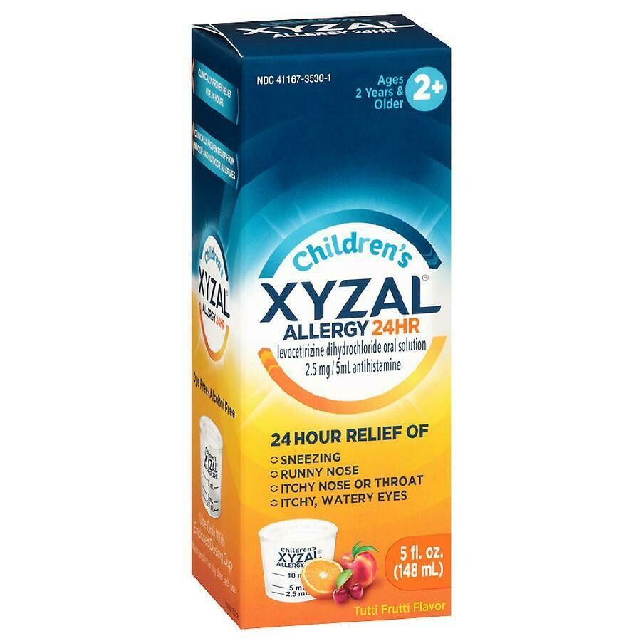 Children's Xyzal Allergy 24 hour 5 fl.oz. Tutti Frutti Flavor
