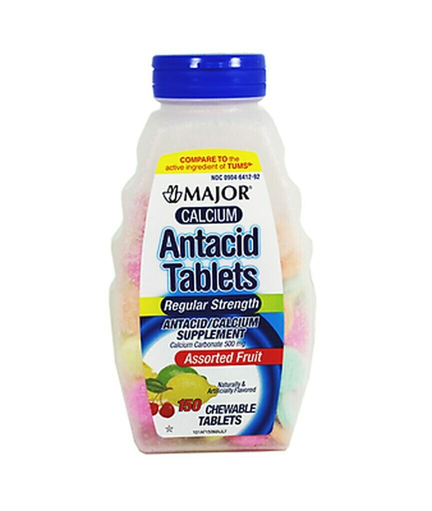 Major Antacid Regular Strength Tablets 500 mg 150 Chewable Tablets