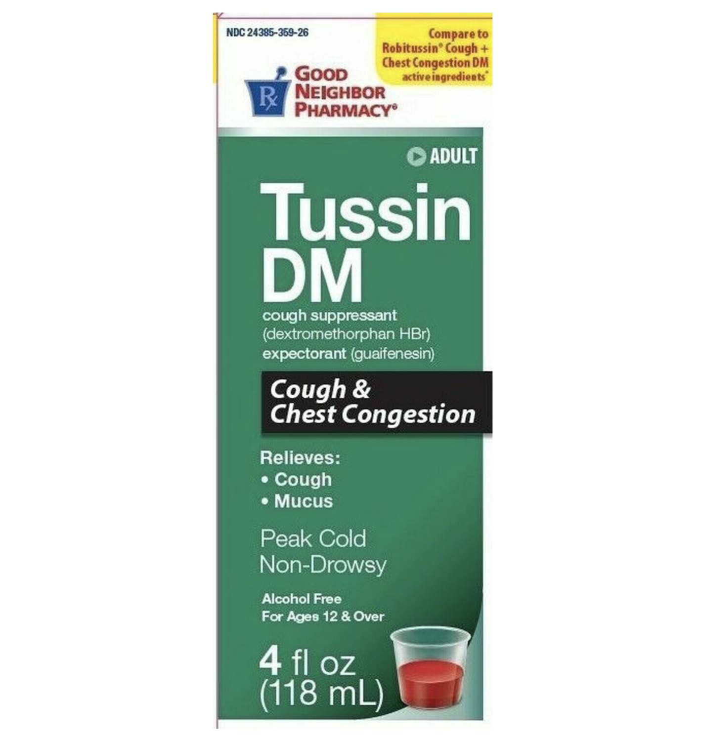 GNP Tussin DM Red Cough and Chest Congestion 4 fl.oz.