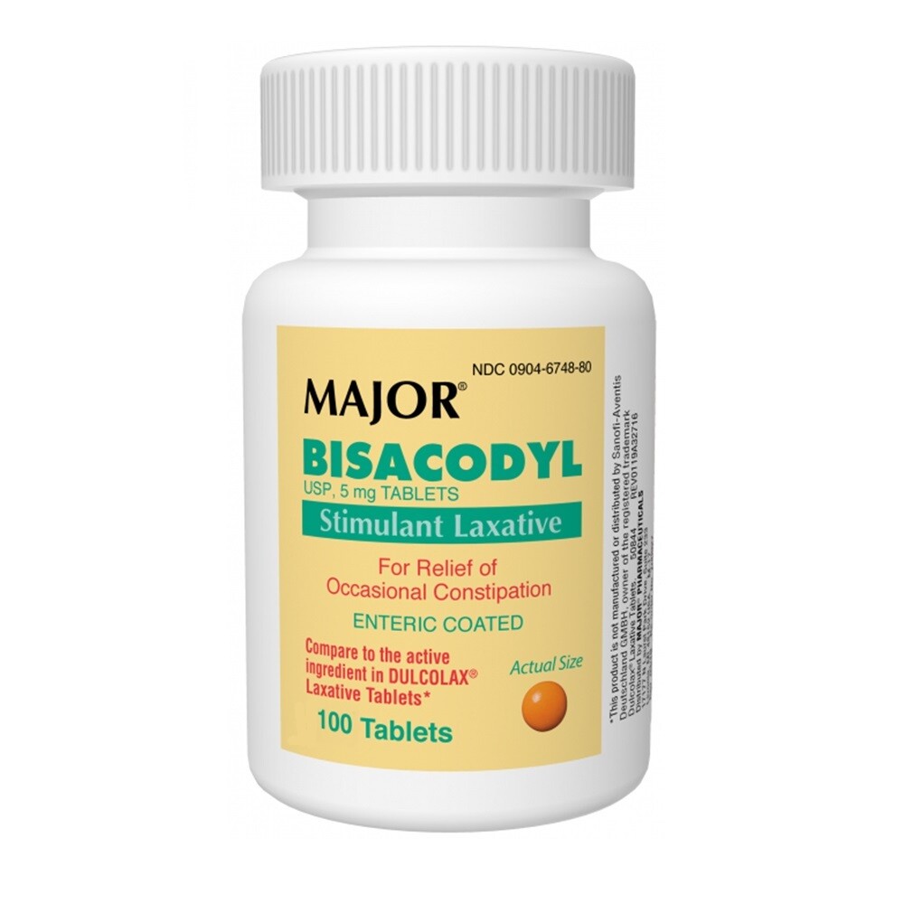 Major Bisacodyl Stimulant Laxative 100 tablets