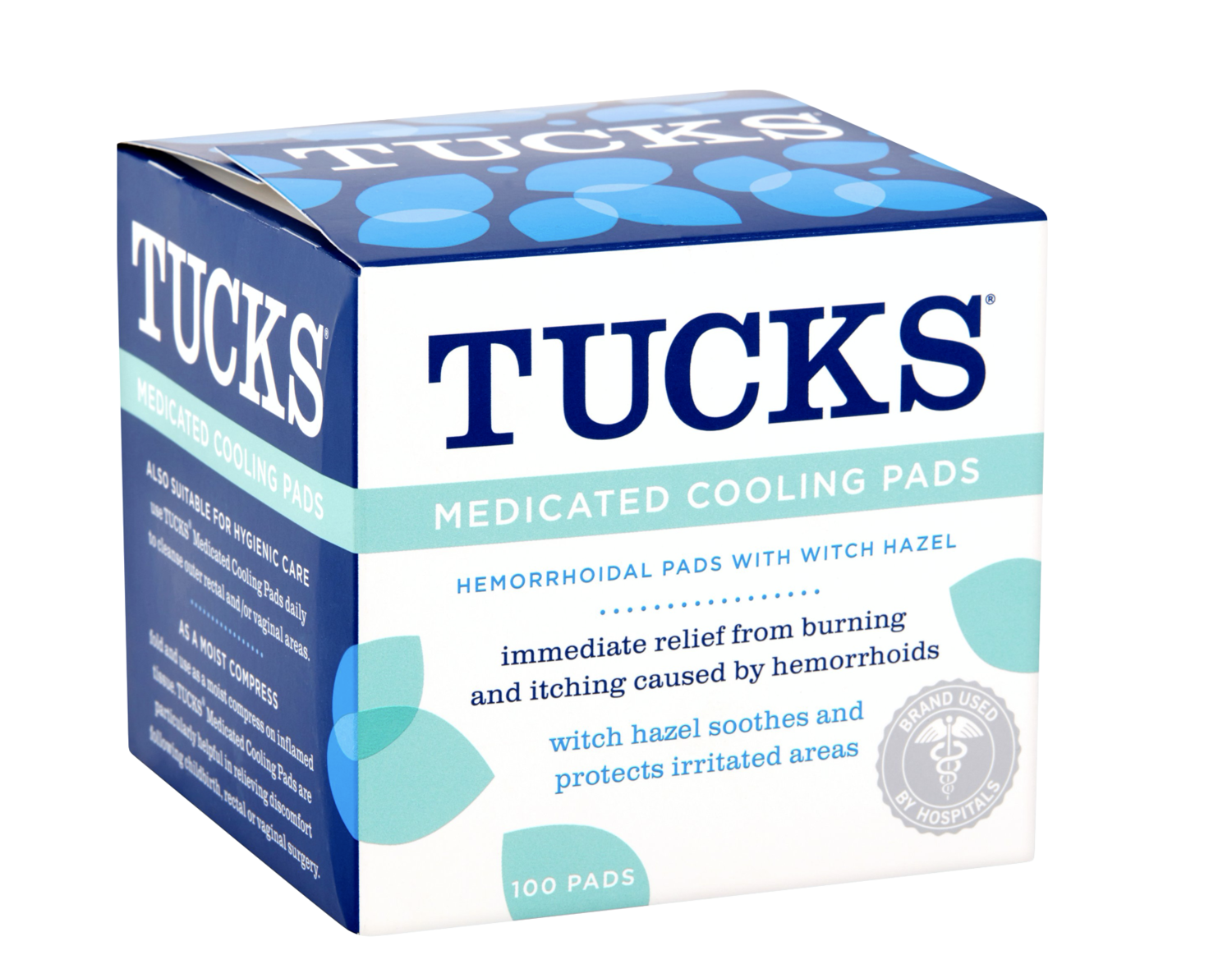 Tucks Medicated Cooling Pads Hemorrhoidal Pads with Witch Hazel 100 Pads