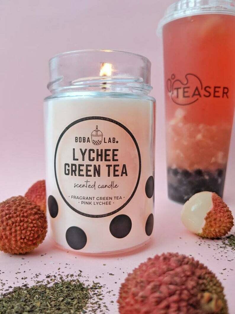 Lychee Green Tea Boba Lab Candle
