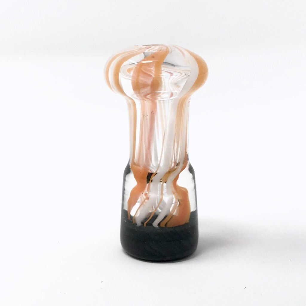 Handblown Orange Spiral Joint Holder Shop Embers