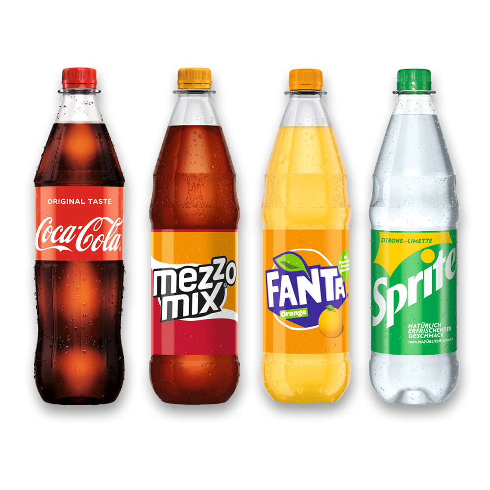 Coca Cola, Mezzo Mix, Fanta Orange, Sprite 4x1 Liter (PET)