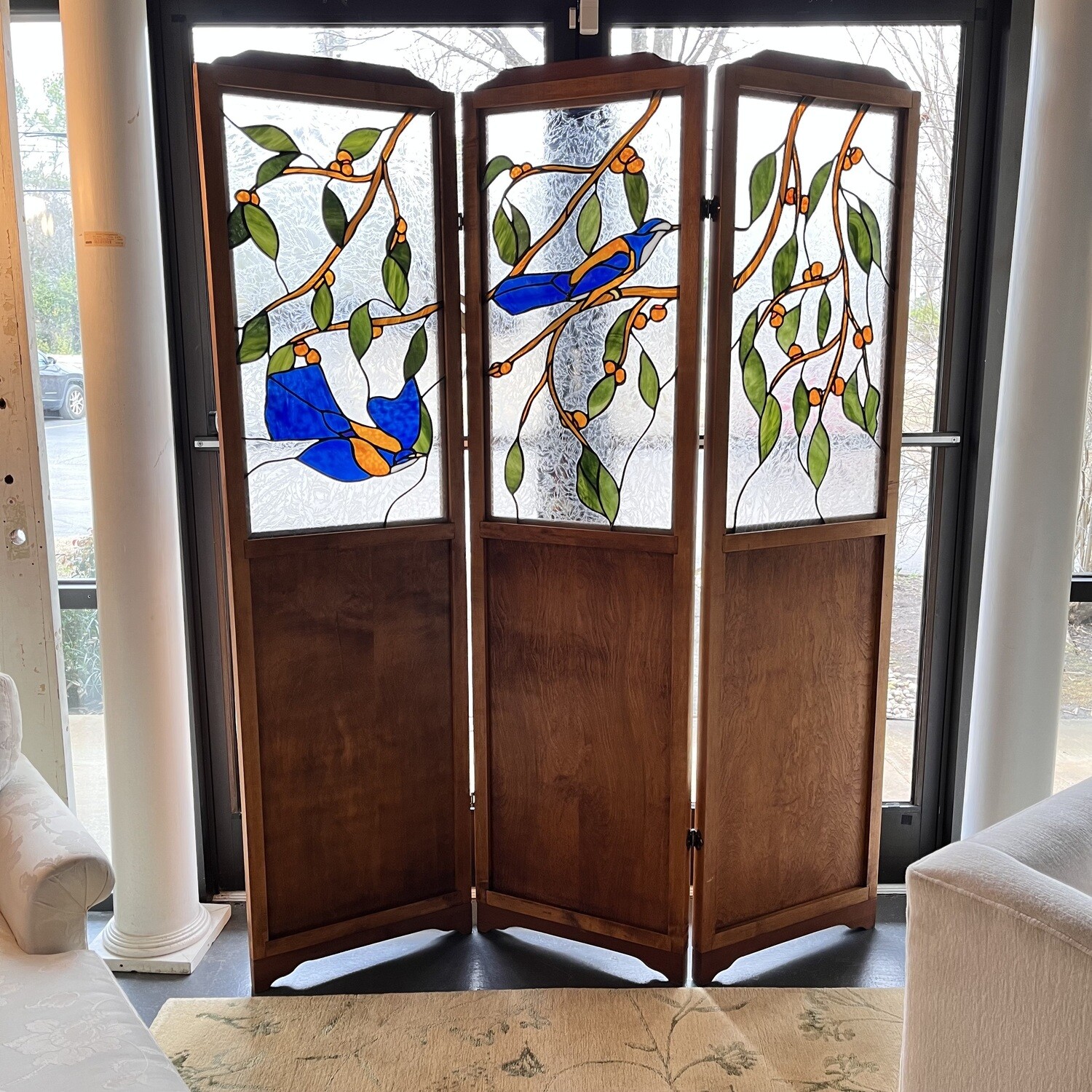 Custom Stained Glass Room Screen
