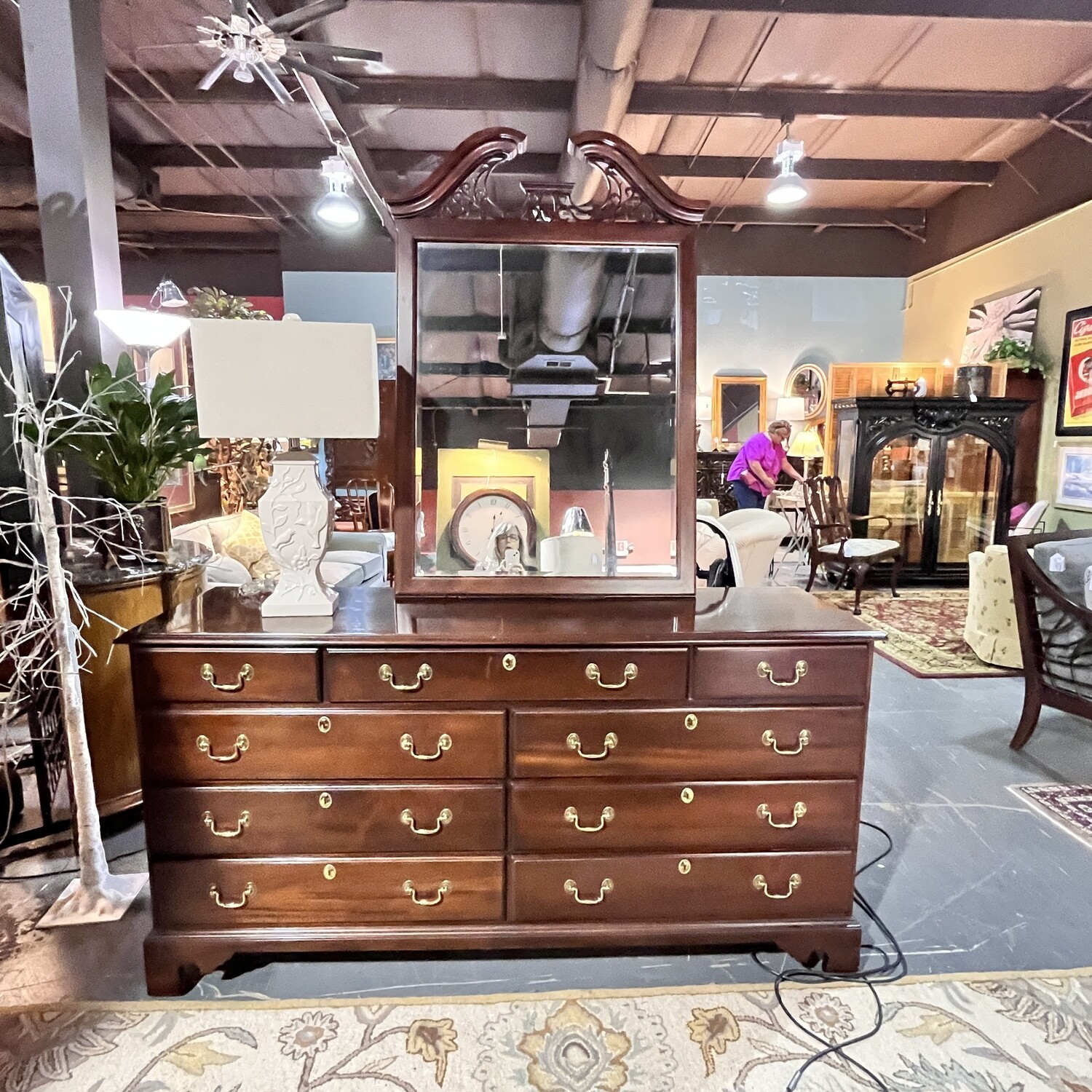 White of Mebane Furniture Company Dresser with Mirror
