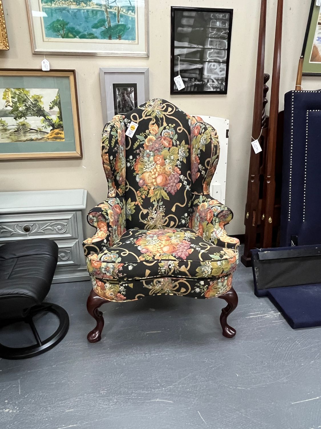 Queen Anne Wingback Chair Second Hand