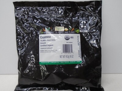 Frontier Co-op Cayenne Pepper 75kHU+ Org