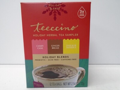 Teeccino Holiday Herbal Tea Sampler 12bag
