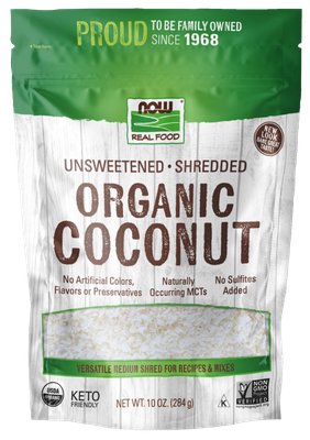 NOW COCONUT SHRED UNSWET ORG 10 OZ