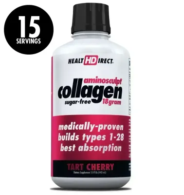 Health Direct Amino Sculpt Collagen 18gm Sugar Free Cherry 15oz