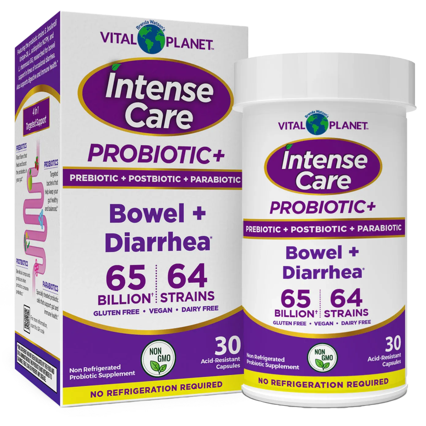 Vital Planet Intense Care Bowel + Diarrhea 30 count Shelf Stable