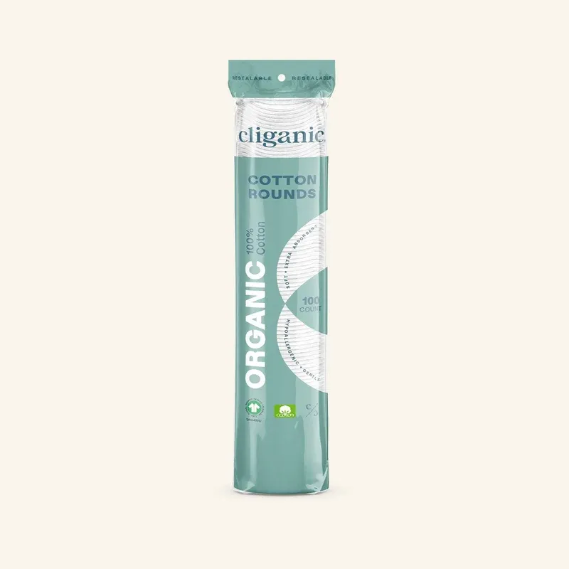CLIGANIC COTTON ROUNDS ORGANIC 100ct