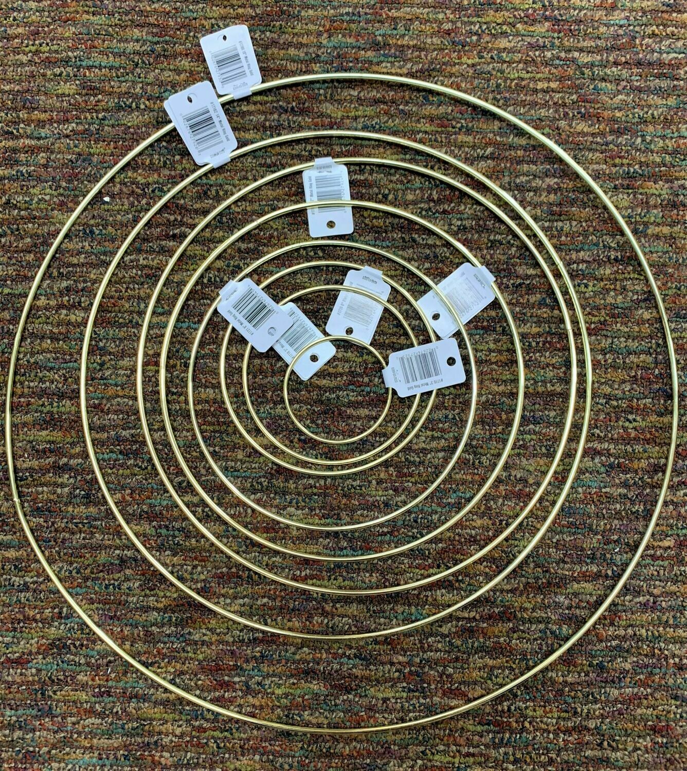 18" Macrame Metal Ring Gold