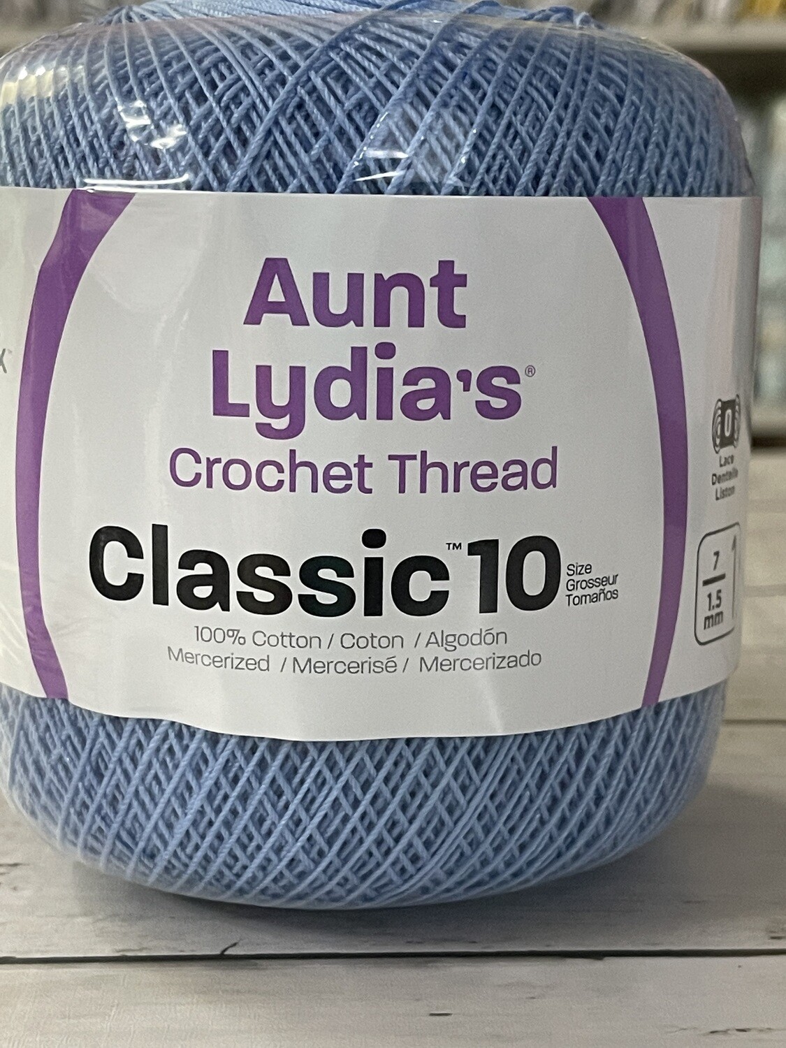 Aunt Lydia's Crochet Thread Classic 10 Medium Blue