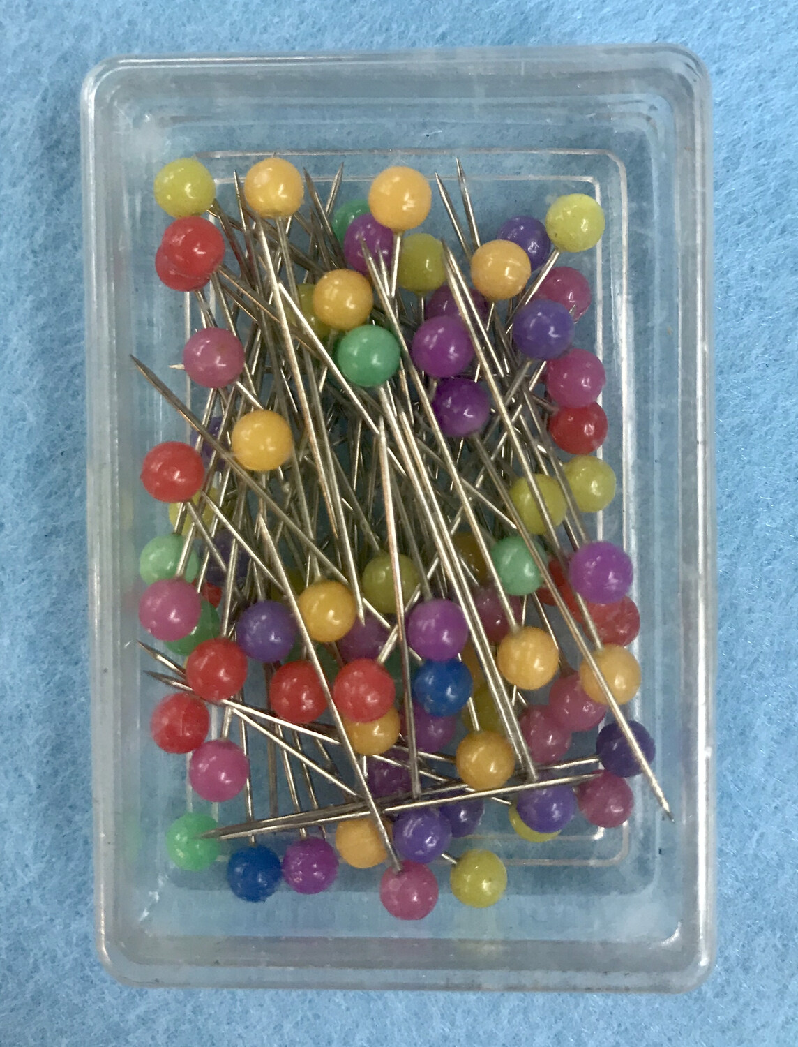 Box of Pins Multi Colour Heads