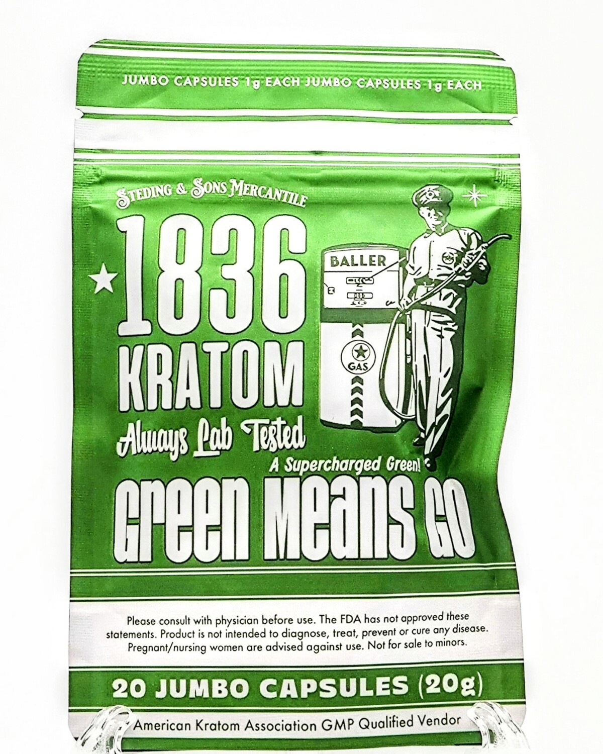 Jumbo Capsules Green Means Go 3 Sizes