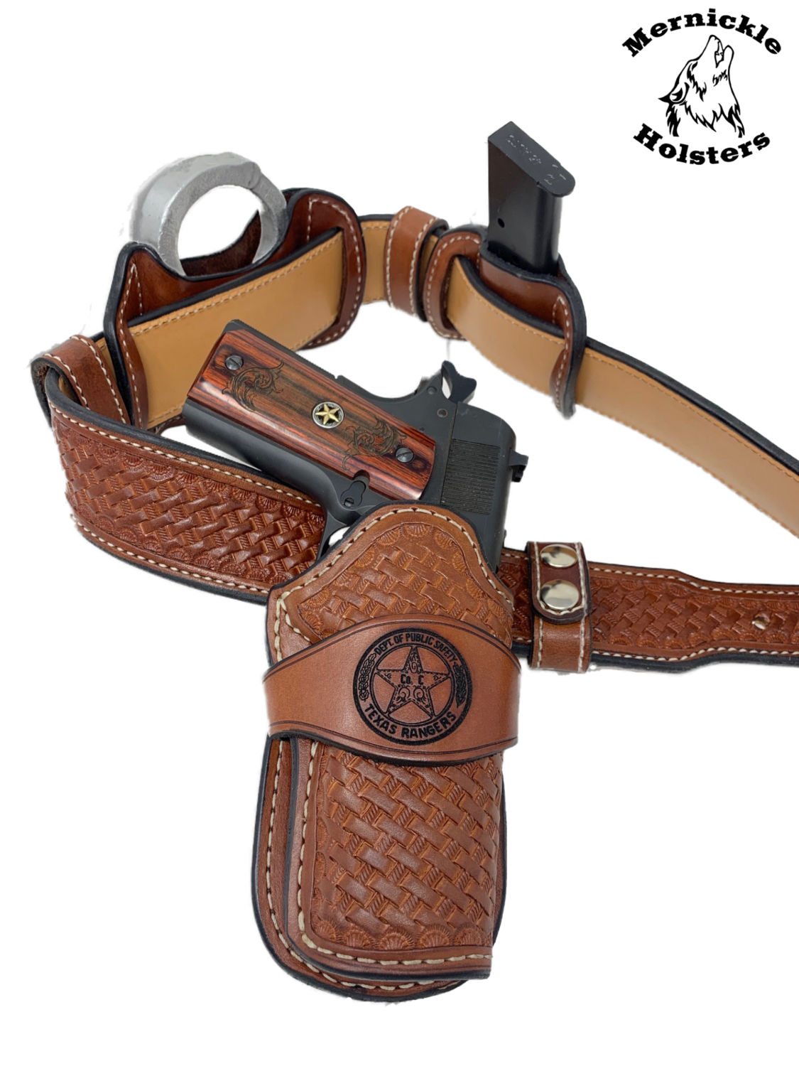 Officaial Thin Blue Line Holsters SemiAutomatic Leather Holster
