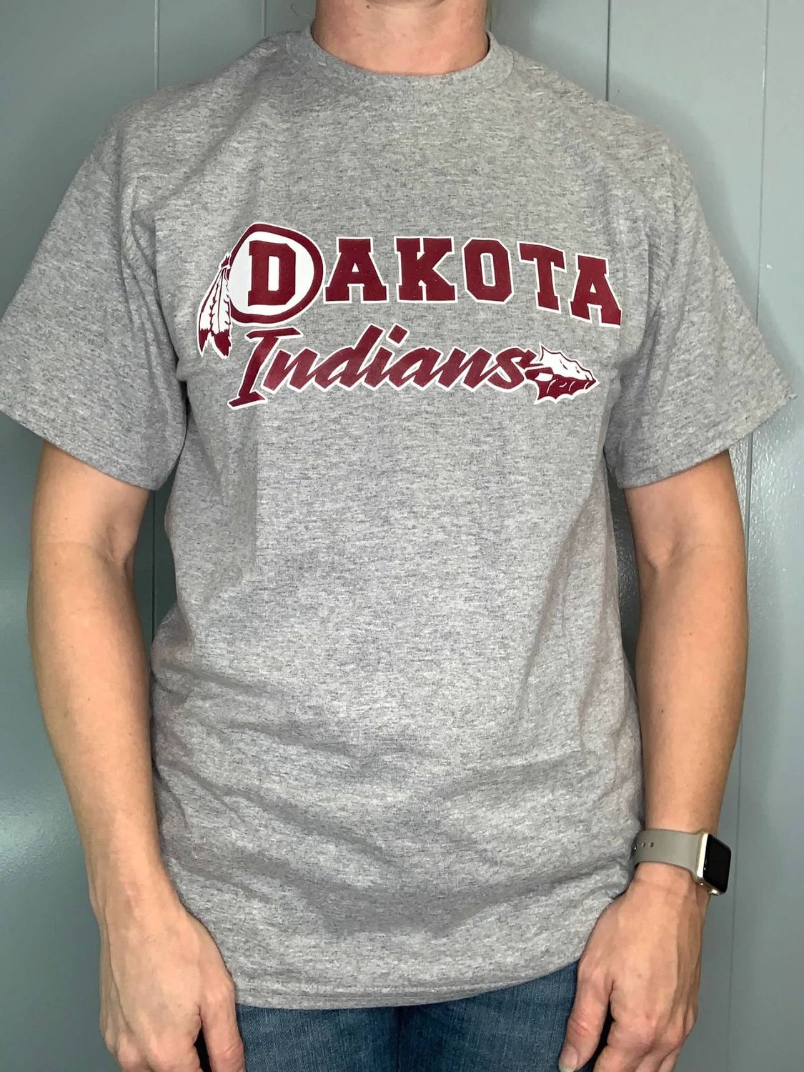 Dakota Indian SS T-shirt- Grey