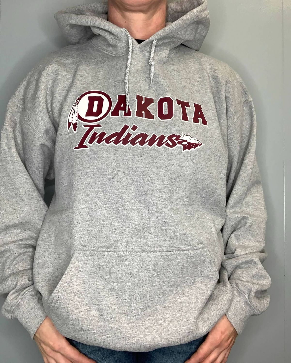 Dakota Indian Hoodie-Grey