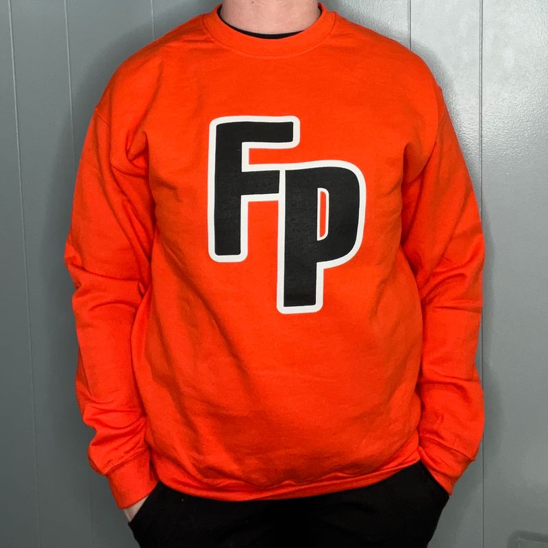 Freeport Pretzel &quot;FP&quot; Crew Sweatshirt- Orange