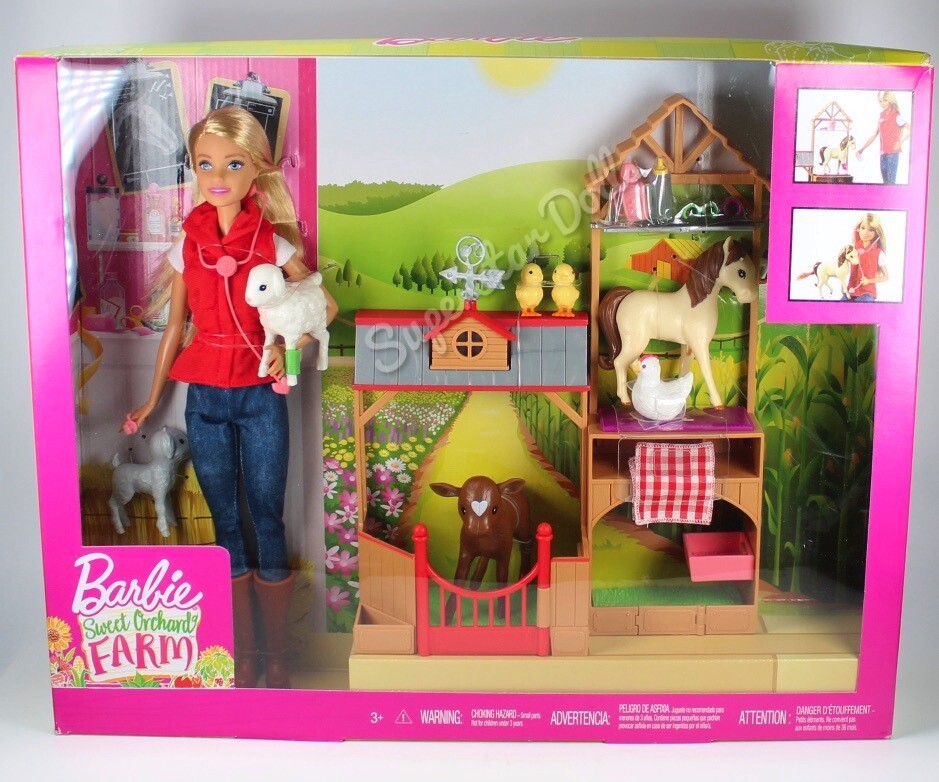 2018 Barbie Sweet Orchard Farm Doll and Barn Playset
