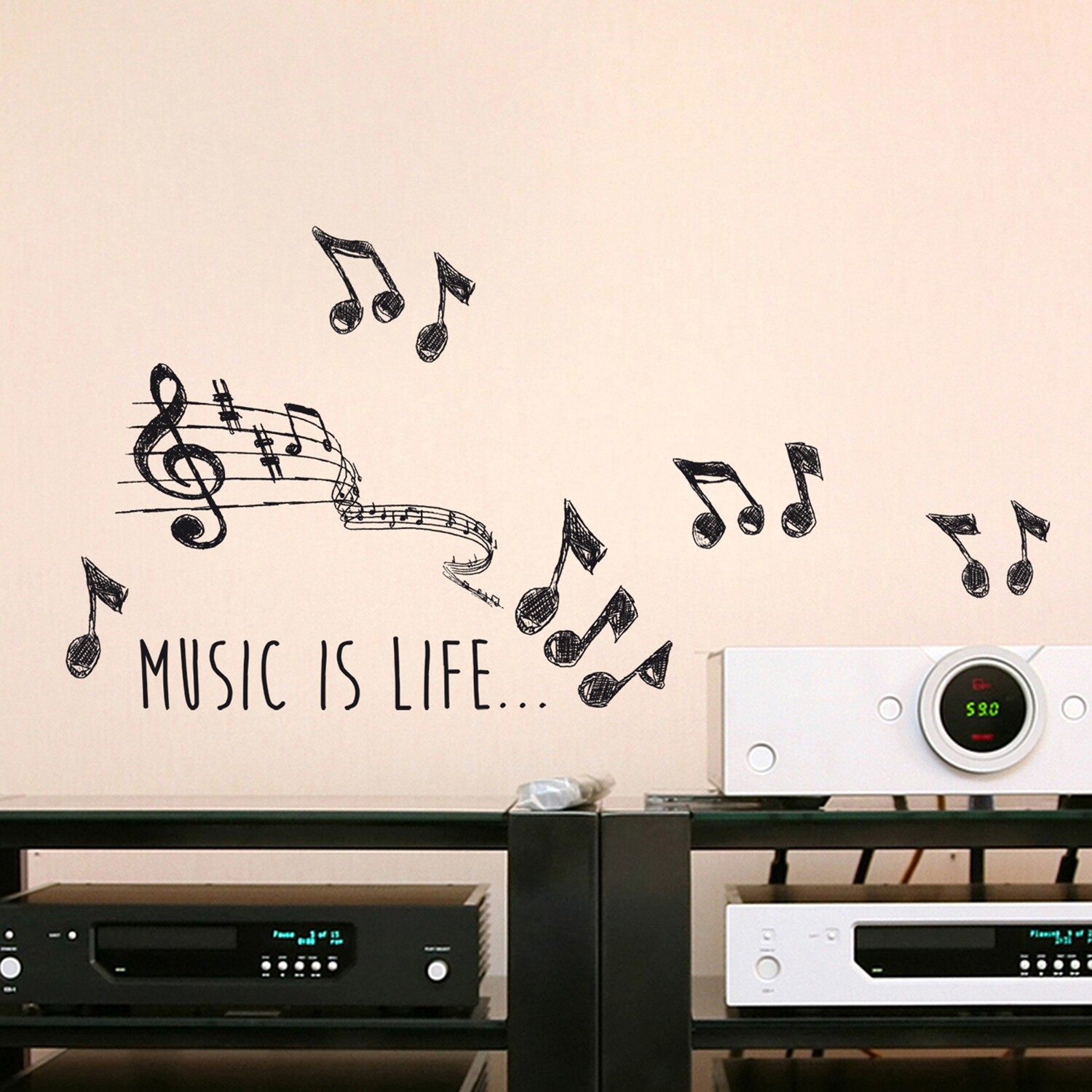 Music Self Adhesive Wall Sticker