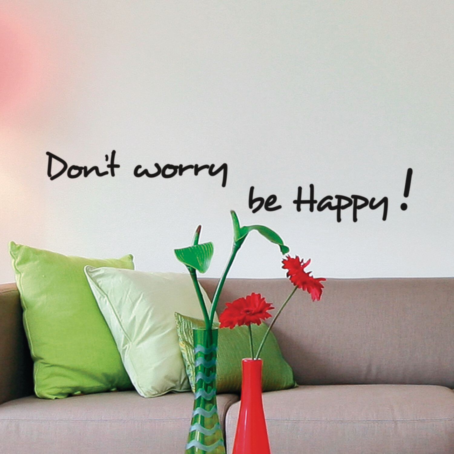 Happiness Self Adhesive Wall Quote
