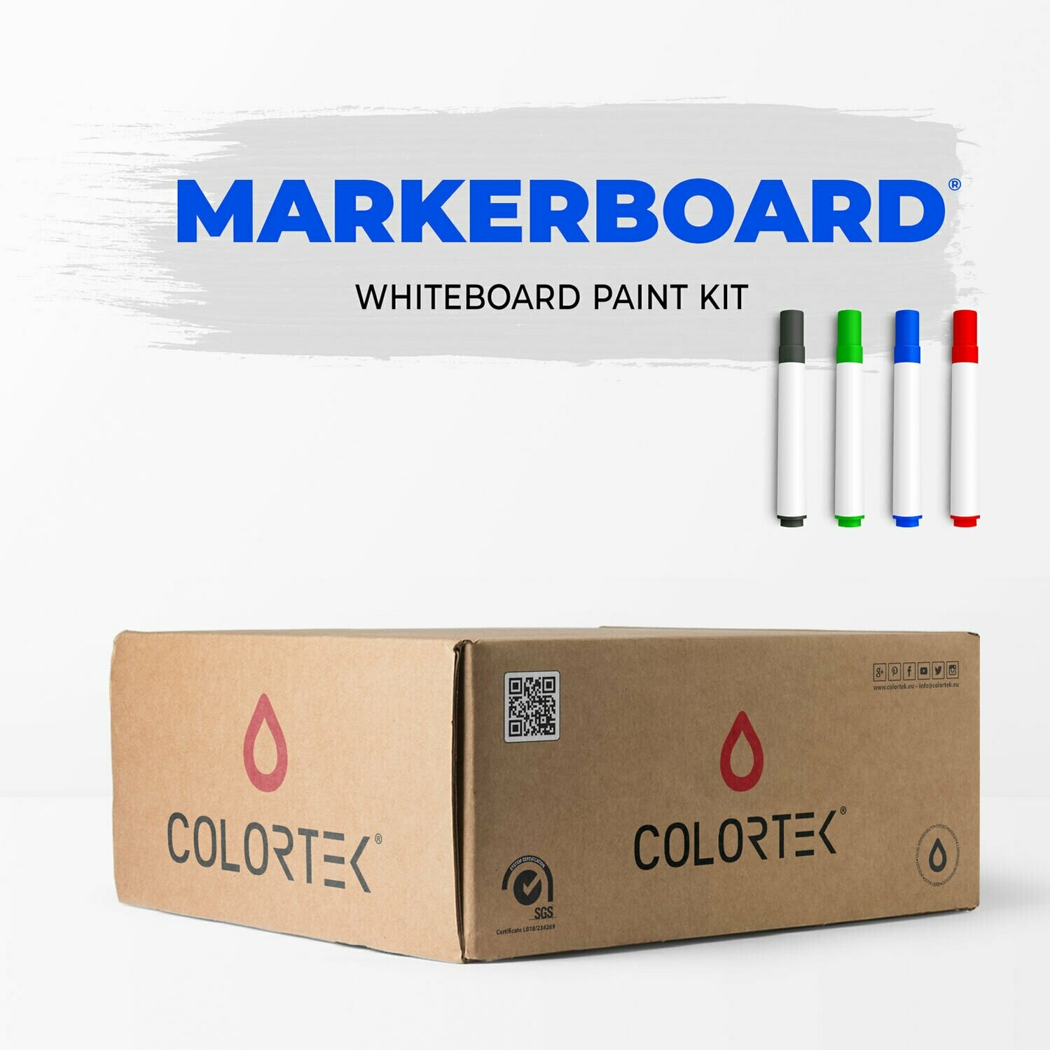 MarkerBoard WhiteBoard Paint Kit for 4 sqm