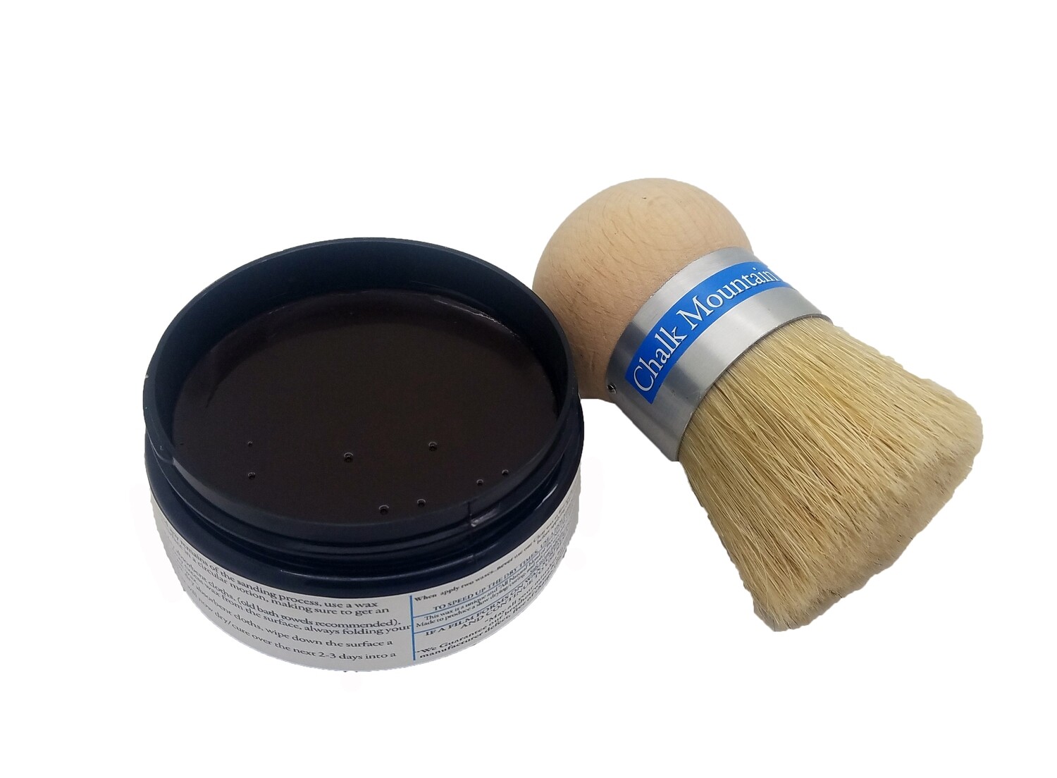 8oz All Natural Furniture Finishing Wax & Originally Designed Palm