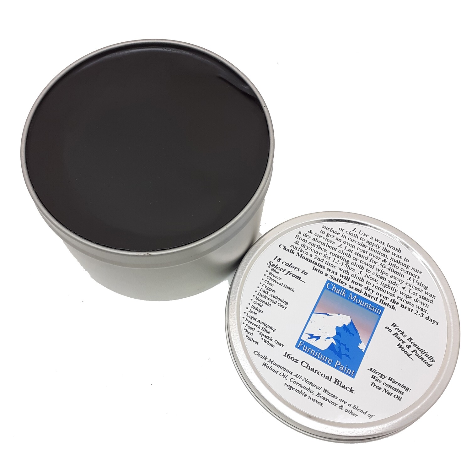16oz Charcoal Black Furniture Finishing Wax