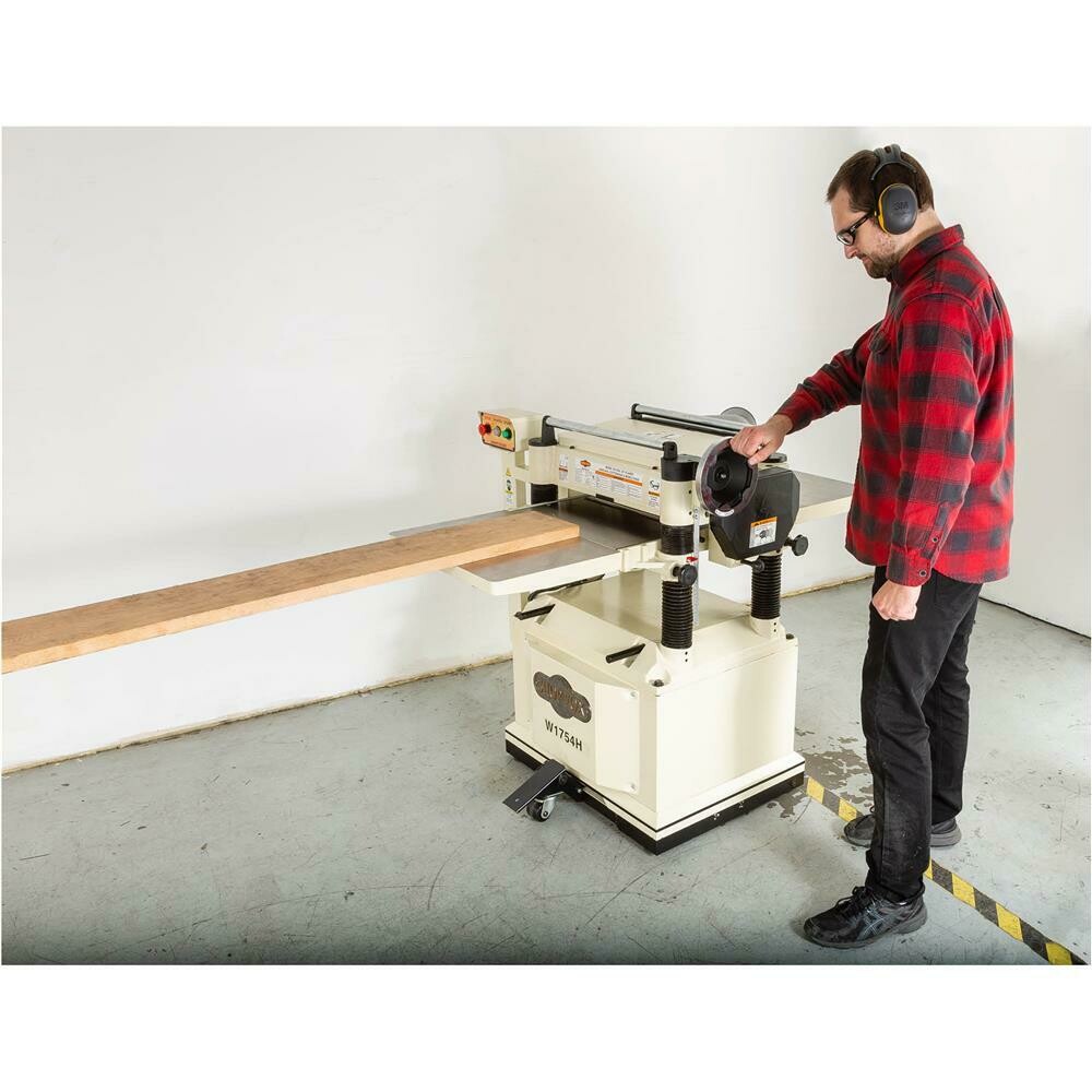 SHOP FOX W1754H 20" Planer with Builtin Mobile Base and Helical