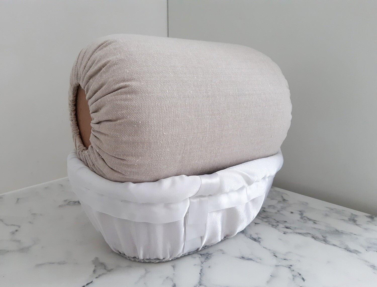 Medium Bobbin Lace Pillow Wooden Sawdust