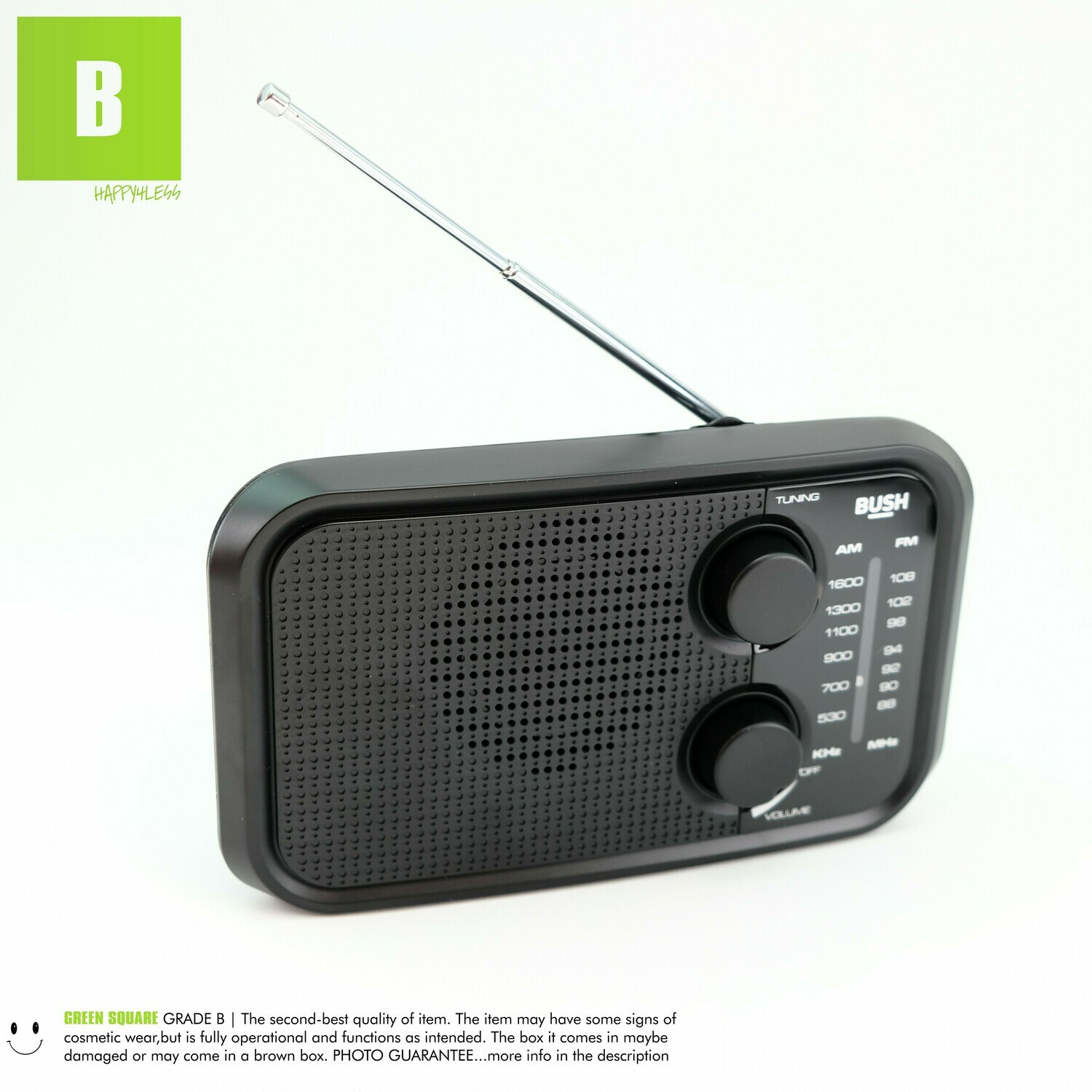 BUSH PORTABLE AM/FM RADIO PR206 BLACK