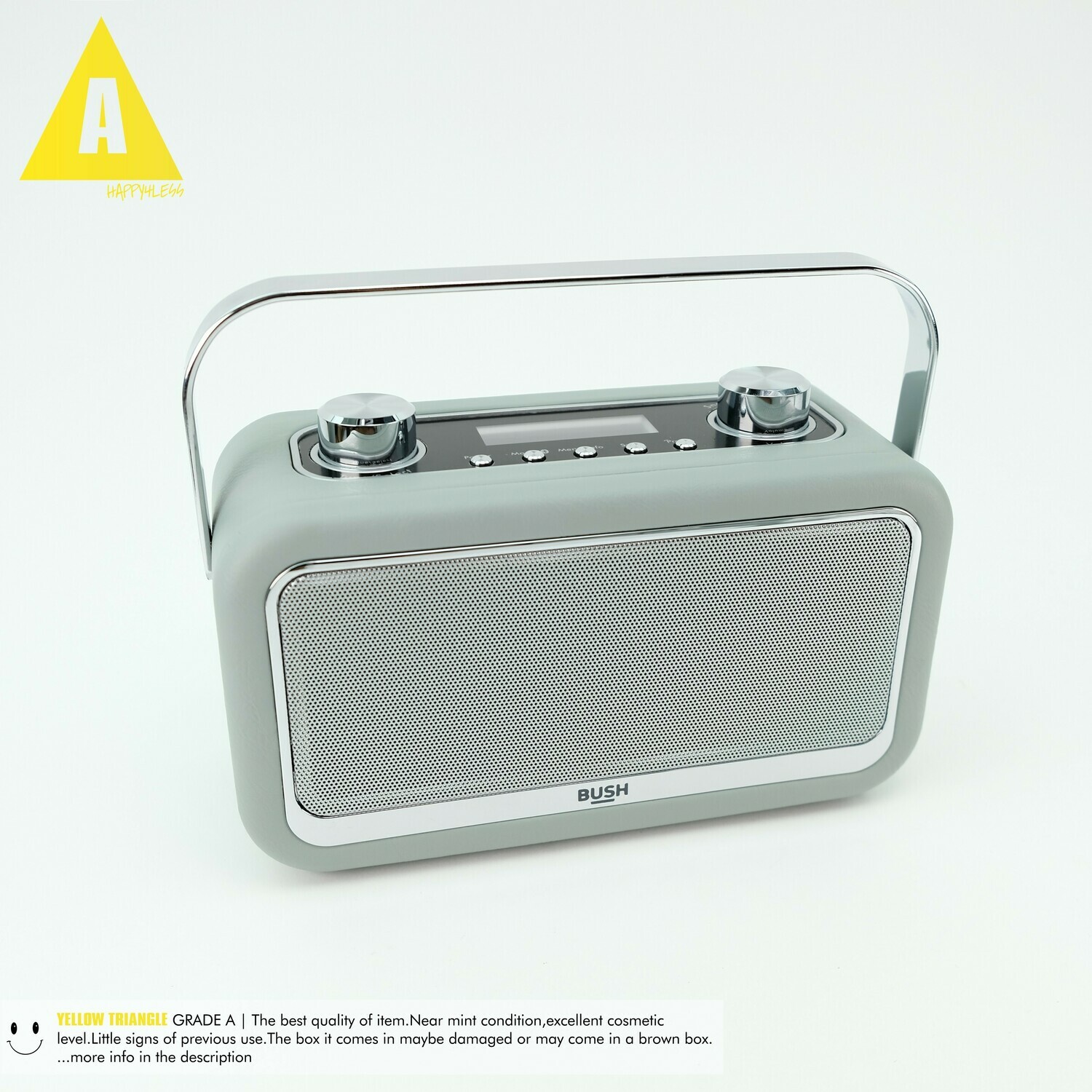 Bush Classic Leather Look Bluetooth DAB Radio grey