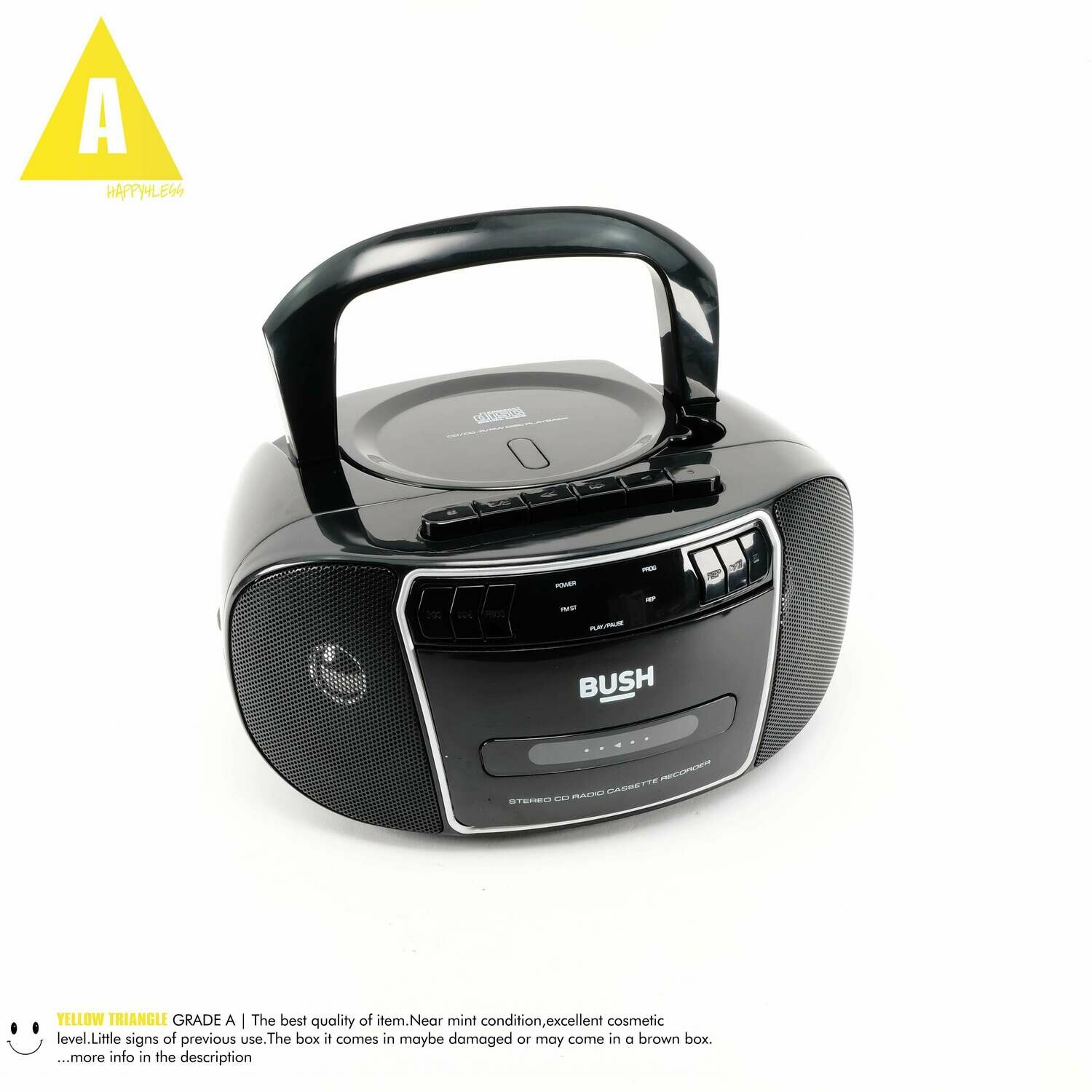 Bush CD/Cassette Boombox with Radio Black