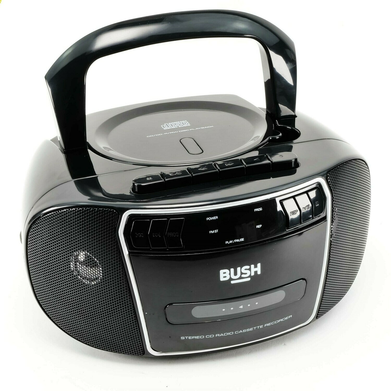 Bush CD/Cassette Boombox with Radio Black