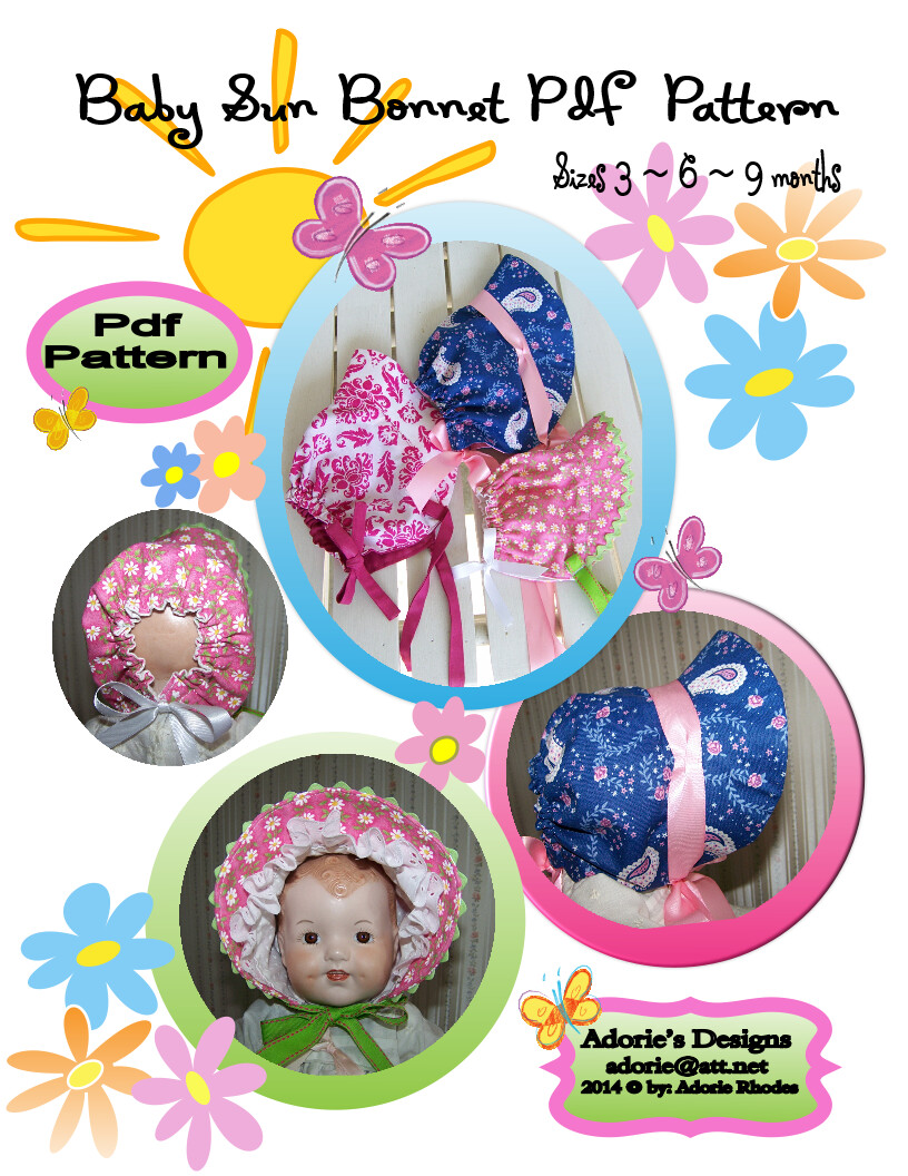 Baby Sun pdf pattern and tutorial sizes 3, 6 and 9, months