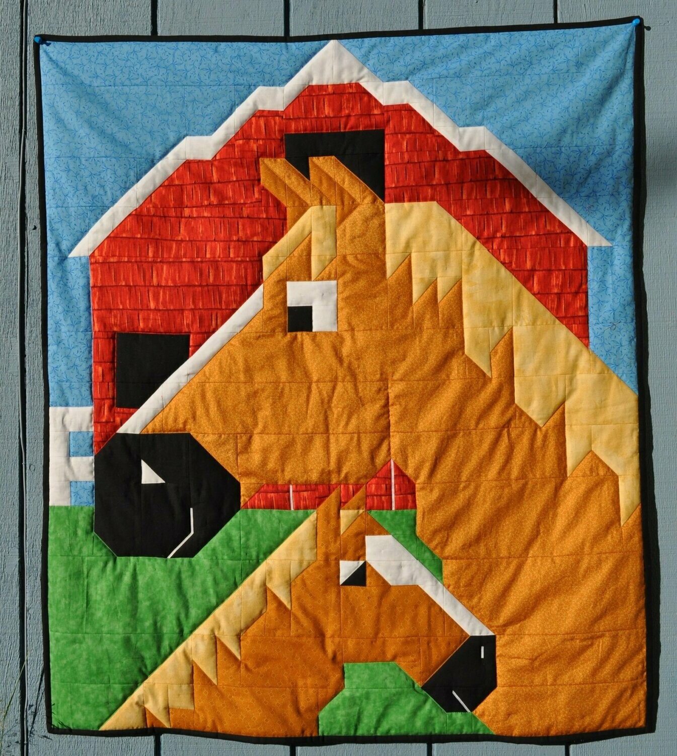 Horses Baby Quilt Pattern 3 Sizes PDF