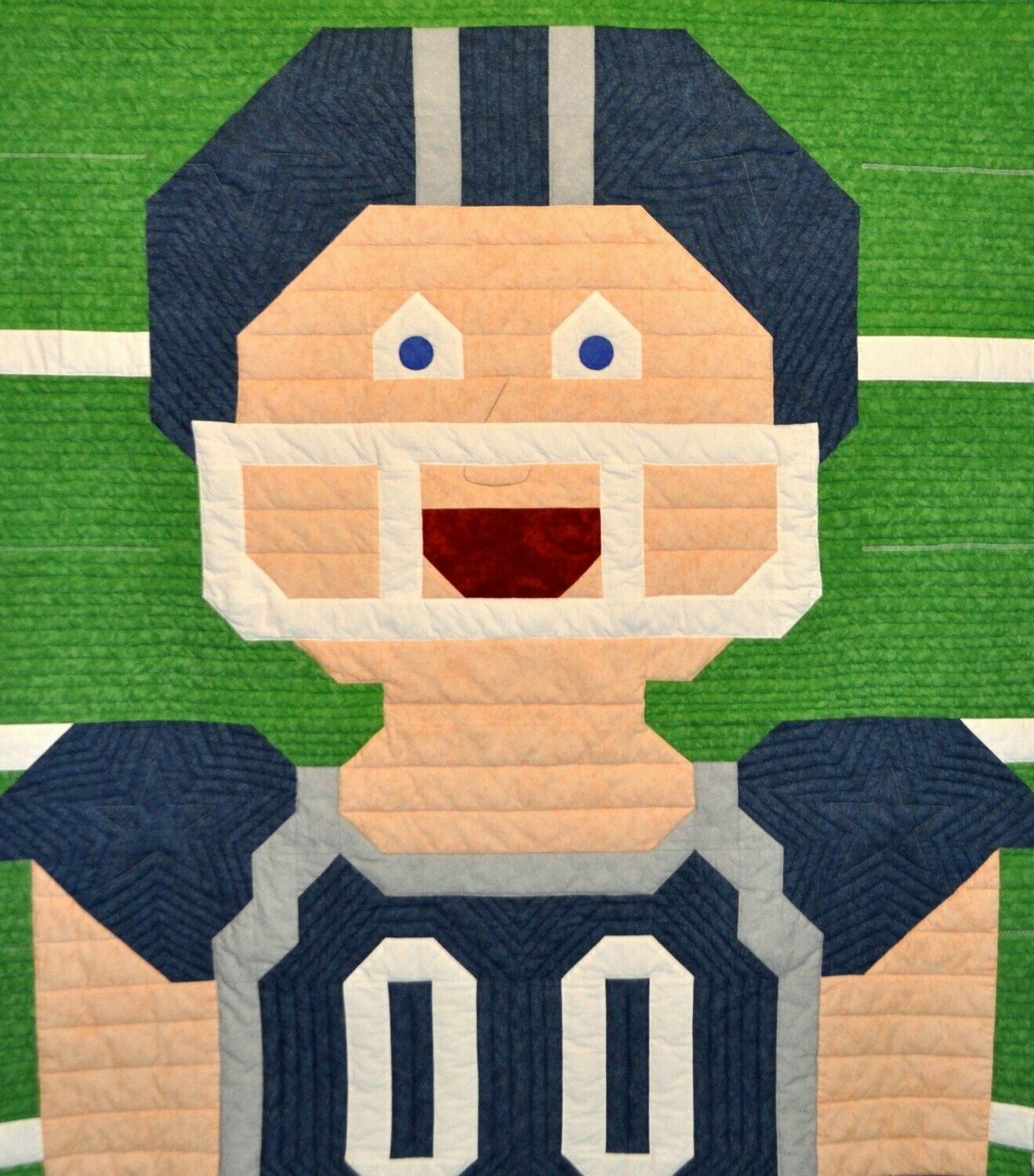 Football Quilt Pattern 3 Sizes PDF